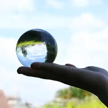 50mm/80mm Bola de Cristal de Vidro de Quartzo Transparente Bola Esferas de Vidro Bola Fotografia Bolas de Cristal Artesanato, Decoração Feng Shui
