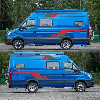 Adesivos de carro de Vinil Gráficos Decalques Adesivos Para Ford TRANSIT LWB Caravana Trailer Van de Acampamento para o Dropshipping Atacado entrega Rápida