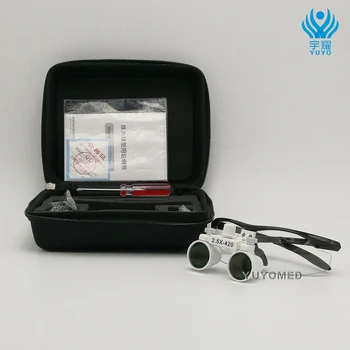 2,5 X lente pequena cone de armação de plástico com fog dental lupas cirúrgicas lupa equipamento médico dentista de preços do fabricante