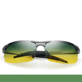 Da Noite do dia de Visão Polarizada Óculos de Homens de Condução de Moda a Proteção UV400 Óculos de sol Polarizados do sexo Masculino Óculos de Segurança 1077