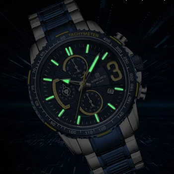Marca de luxo NAVIFORCE Relógios Mens Casual, Esporte de Quartzo relógio de Pulso dos Homens Militar Impermeável Data de Exibição do Relógio Relógio Masculino