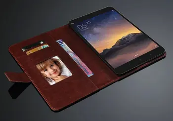 Frete grátis Capa para o Xiaomi Mi Pad 2 / 3 do Couro do PLUTÔNIO Caso de Tablet Para Xiao Mi MiPad 3 / 2 Casca Protetora de Pele + caneta Touch