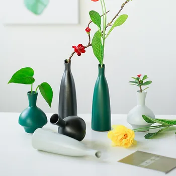 Simples estilo Nórdico Mini Cesta de Flor de Flor em vaso Origami Vaso de Plástico de Garrafa de Imitação de Cerâmica vaso de Flores da Decoração da Casa