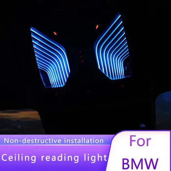 Para a BMW G01 G05 G11 G12 G30 Auto Interior Atmosfera Ambiente Lâmpada LED Substituir Atualização 11 Cores do Teto do Carro Leitura de Luz Ambiente