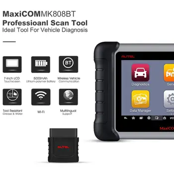 Autel MaxiCom MK808BT Auto Diagnóstico Ferramenta de Leitor de Código de Sistema de Todos os MK808 MX808