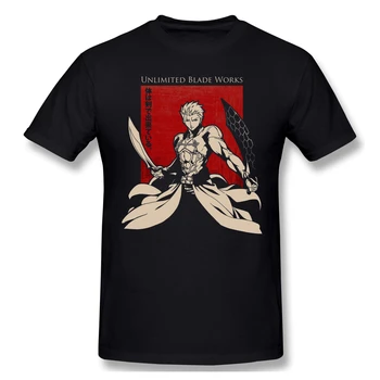 EMIYA Unlimited Blade Works black T-Shirt destino Grand Ordem homme T-Shirt Tees Puro Manga Curta