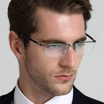 Opeco Homens Prescrição de Óculos com Armação de Moda RX capaz de Óculos Metade Rim Miopia Óptico de Óculos #666