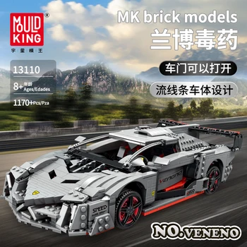 MOC Criativo Técnica em Séries de Veneno Lamborghinis Carro de Corrida Conjunto de Blocos de Construção Tijolos Modelo de Kit de Ajuste Lepining Brinquedos Para Meninos