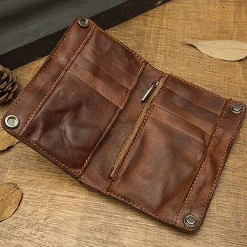 AETOO Artesanal de couro de grande capacidade de carteira, masculino vertical cortada de captação de bolsa, carteira de couro