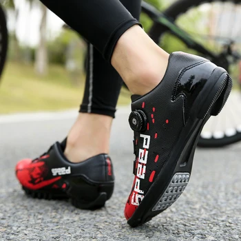 MTB sapatos de ciclismo de homens de bicicleta de estrada de tênis ultraleve bicicleta, tênis de auto-bloqueio profissional respirável