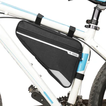 2019 Nova Bicicleta Bicicleta Bicicleta Bag Duplo Frontal, Estrutura Em Tubo De Telefone Impermeável Sacos De Bicicleta Triângulo Bolsa De Suporte Da Estrutura Da Bicicleta, Acessórios