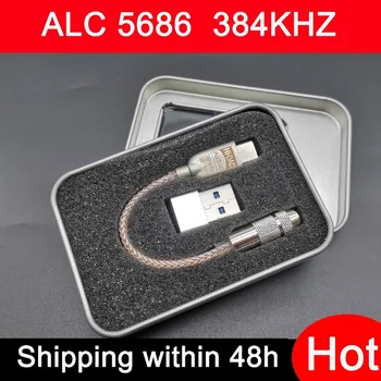 Tipo-C Para Jack 3.5 ALC5686 chip Aparelhagem Digital de Áudio hi-fi Decodificação DAC Placa de Som do Fone de ouvido cabo de Áudio Para Huawei mate20 30pro