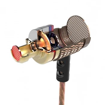 1pcs Com microfone em linha Reta-inserido No ouvido Eardphone 1 Auricular Bom Bass Fone de ouvido de Metal Em-Ear Fone de ouvido Earbud