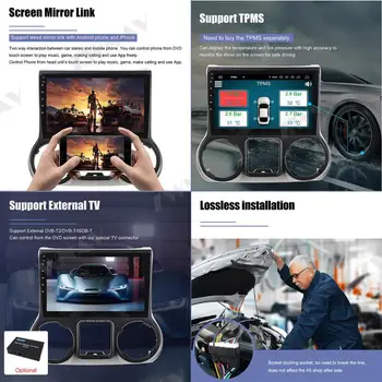 360 Câmeras do sistema Android Multimídia Player Para Jeep grand wrangler 2011-2016 GPS Navi Rádio Estéreo IPS Tela de Toque de Chefe de Unidade
