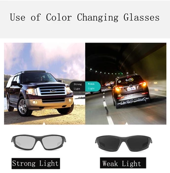Longa Goleiro Condução Polarizada Fotossensíveis Óculos de sol dos Homens Camaleão, Óculos de Mulheres de óculos de Sol Drivers de Óculos de Homens Gafas de sol