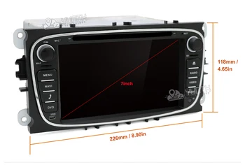 Leitor de DVD do carro Para Ford Focus 2 Android 10.0 2GB+32GB Wifi, BT GPS Navi Autoradio 2 Din aparelho de som CD Player DAB Carplay TV 4G