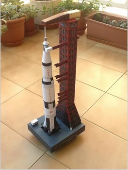 37cm Foguete Saturno V Modelo de Papel DIY Quebra Manual de Espaço 3D Origami de Papel de Arte de Brinquedo de Menino de Presente