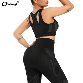 Mulher Perfeita Yoga Vestir parte Superior do Tanque de Terno Sportswear Sutiã Leggings 2 Conjunto de peças de Roupas de Ginástica Feminina dona de casa de Fitness Traje XL