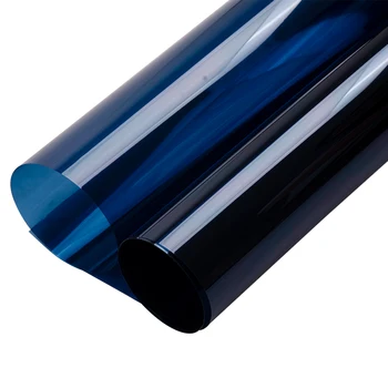 Azul escuro Decoração Solar Tonalidade do Vidro de Janela de Película de Filme de Vidro Decorativa Arquitectónica Filme para Home Office com largura de 50 cm/20
