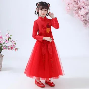 Miúdos Vestidos Para Meninas Lunar, o Ano Novo Chinês Tang Terno Princesa Vestidos de Criança de Bebê, Roupas de Menina vestidos платье 2021