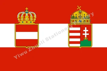 A áustria-Hungria Bandeira de Guerra (1918) 150X90cm (3x5FT) 120g 100D Poliéster com costuras Duplas de Alta Qualidade Frete Grátis