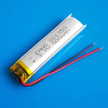 3 pcs 801350 3,7 V 500mAh bateria lipo Recarregável de polímero de lítio baterias para MP3 GPS DVD bluetooth gravador de e-book câmara