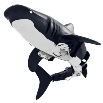 JY028 2,4 G de Controle Remoto Tubarão Modelo de Barco Impermeável RC Animal Tubarão de Brinquedo