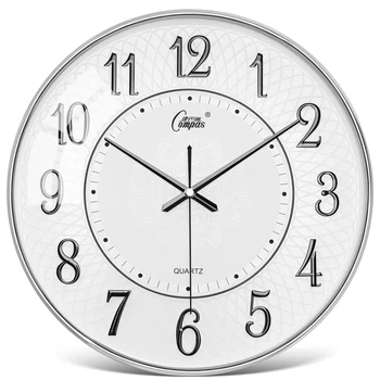 Nordic Minimalista Relógio de Parede Branco Mudo Sala Cozinha, Relógio de Parede Criativo Relojes De Pared Presentes Ideia de Decoração de Casa de DD50WC