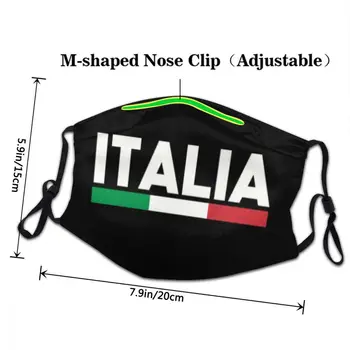 Bandeira Da Itália Reutilizáveis Unisex Boca Máscara Facial Italiano Patriótica Anti Névoa De Poeira Tampa De Proteção Respirador Boca Abafar