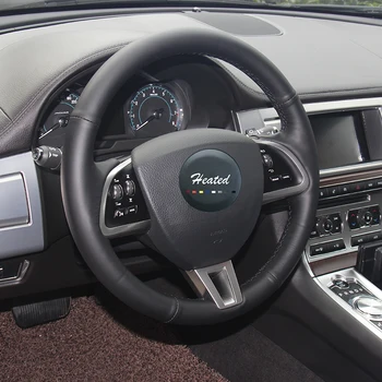 Cobertura de Volante para a Jaguar xf estilo carro de Couro Artificial Trança no volante