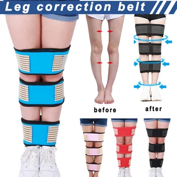 3Pcs/set Pernas Corrector Respirável S/X-Pernas Corrector Perna Postura de Correção de Curativo Confortável Endireitar Cinto para Homens Mulheres