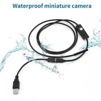 Ho não 720P 5.5 mm Lente de 1 m de Cabo Endoscópio Cabo USB Endoscópio Impermeável para Android e PC Lente da Câmera Mini Inspeção Boroscópio