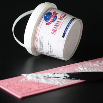 Belle Laço Branco Creme Ingredientes para Assar Bolo Fondant de Renda de Almofada de matéria-prima 350g