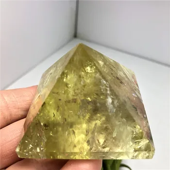 Natural Citrino Pirâmide de Cristal de pedra preciosa Mineral Ótimo para Meditação de Cura Decoração de Casa Chakra Reiki Pedra