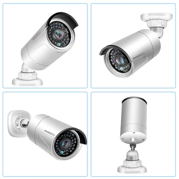 MISECU 8CH 5MP POE Sistema de Câmera de Segurança Face Registro NVR Exterior Impermeável da Câmera do IP de gravação de Áudio de Home Kit de Vigilância de Vídeo