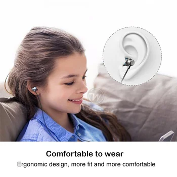 Wiresto No Ouvido Fone de ouvido com Fios de Fones de ouvido hi-fi Estéreo de Fones de ouvido com Cancelamento de Ruído Fone de ouvido Sem Dor de Ouvido Auricular