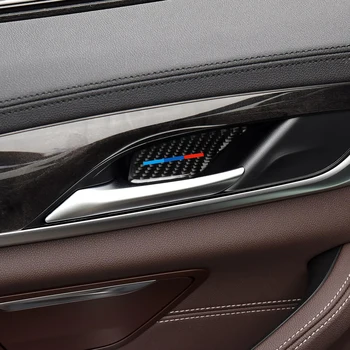 Para o BMW Série 5 G30 G38 528i 530i de Fibra de Carbono Decalque Porta do Carro Dentro de Lidar Tigela, Cobrir Carro Adesivo Auto Estilo Interior