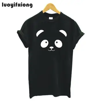 Panda Bonito Amantes Animal Print Mulheres Camiseta De Manga Curta, Camisa De Moda T-Shirt Femme Kawai Harajuku Gráfico T-Shirt Das Mulheres Tops