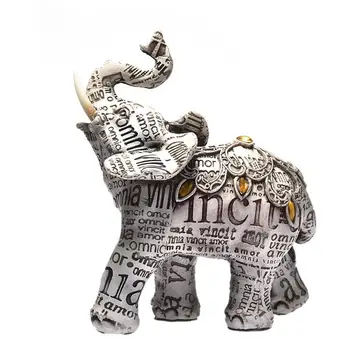 6x12x14cm Criativo Diamante Artificial Elefante Figuras de Dom Casa jardim Decoração Decoração