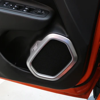 Xburstcar Automático para Jeep Renegade 2016 2017 2018 2019 2020 ABS Cromado da Porta Interior de Áudio alto-Falante Anel de Guarnição Acessórios
