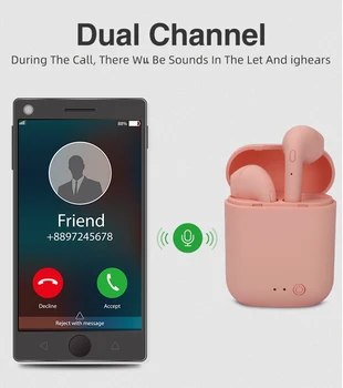 Macaron i7s Mini-2 TWS Fones de ouvido sem Fio Esportes Fones de ouvido Fone de ouvido Bluetooth 5.0 Fones de ouvido Com Microfone Caixa de Carregamento Para IOS Android