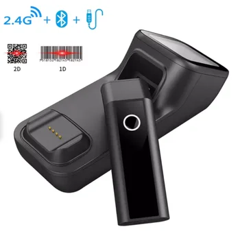 2D Portátil sem Fio Bluetooth Scanner de código de Barras Leitor de QR Code Bluetooth 1D 2D Tela de Leitura de Código para Pagamento Móvel