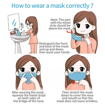 Médico Máscara à prova de Poeira Boca do Cara 3 Camadas de Máscara Cirúrgica Descartável de Protecção, Máscaras de Filtro Anti-Bacteriana Máscara para o Bebê Adulto