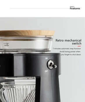 Oceanrich Automática, Máquina de Café máquina de Café do Gotejamento Pote de Vidro Americano Coador para o Escritório em Casa aparelhos de Cozinha Branco