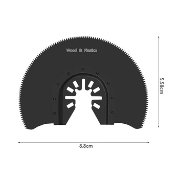 5pcs 88mm Semi Segmento Circular Viu a Lâmina Oscilante Multi Ferramenta Lâmina de Serra Acessórios para o Corte de Madeira Multifunções Ferramenta de Poder