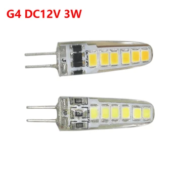 Novo G4 3W DC12V substituir o Halogênio 30W Led de luz de lâmpadas de sílica gel quente/frio branco Lampada Bombillas lâmpada de Milho luzes 10pc/monte