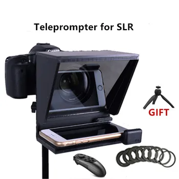 Mini Teleprompter Portátil Inscriber Móvel Teleprompter Artefato de Vídeo com o Controle Remoto por Telefone e DSLR Recordin