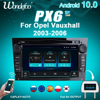 DSP Android de 10 4G 2 din do GPS do Carro PX6 Para a Opel, Vauxhall Astra H G J Vectra Antara Zafira Corsa Vivaro Meriva Veda NENHUM Leitor de DVD