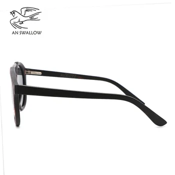 Moda Mulheres Homens Óculos de sol de Marca Designer de Bambu Óculos de sol de Multicamadas de Madeira Óculos de sol Legal Ébano, a Madeira de Lente Polarizada UV400