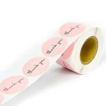 StoBag 500pcs Obrigado Etiquetas de Papel 1inch cor-de-Rosa Adesivo para o Casamento, Festa de Aniversário de Favores Etiquetas de Endereçamento Suprimentos Festival